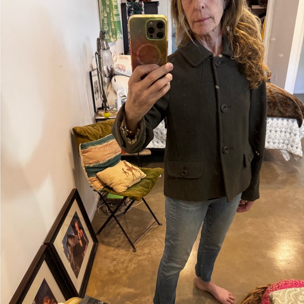 MaxMara Olive Pea Coat